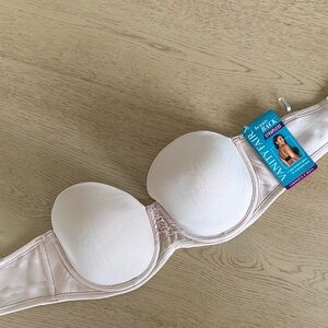 Vanity Fair 34D Beauty Back Strapless Bra NWT Rose Beige
